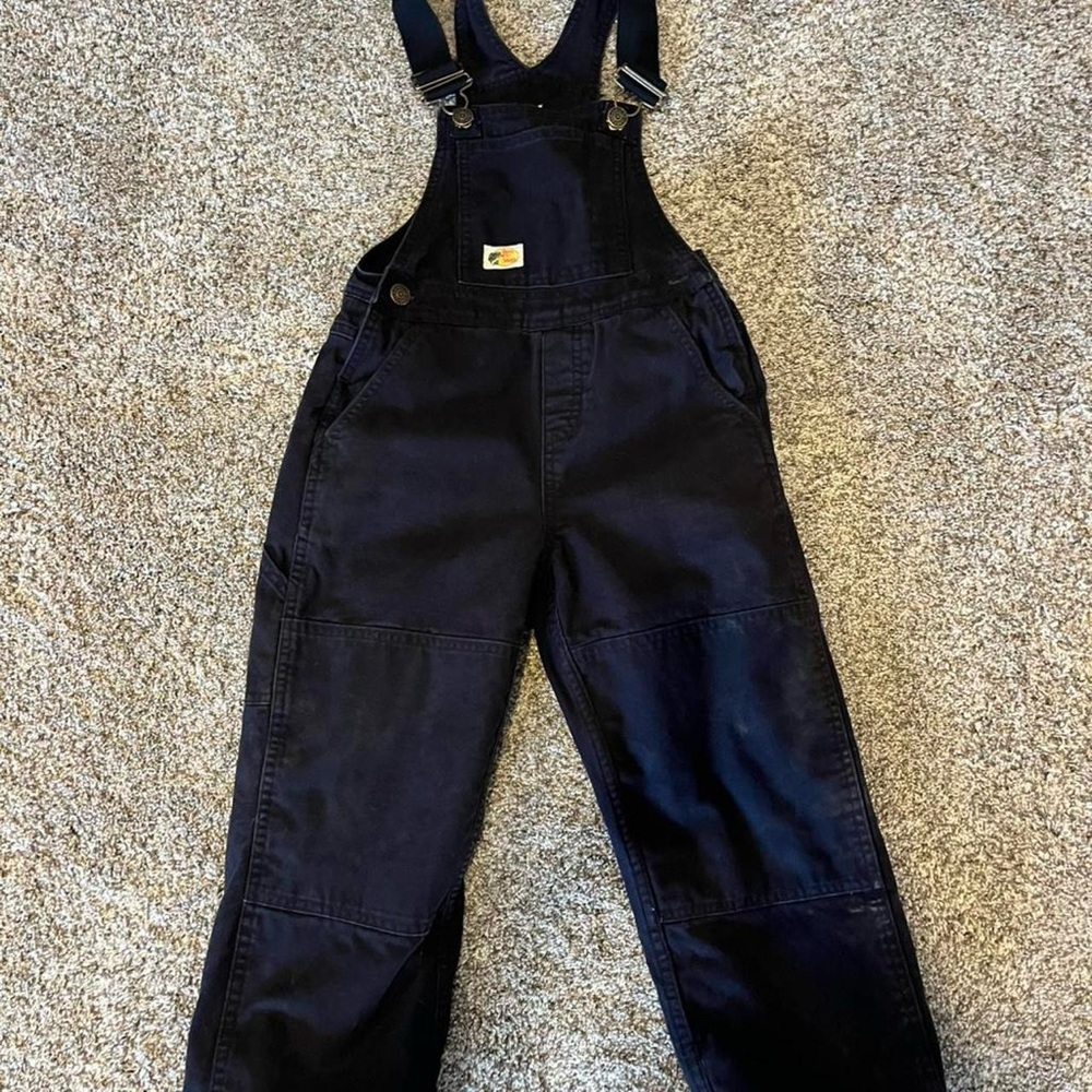 Kids Black Overalls